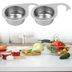 2-Piece Stainless Steel Faucet-Hanging Sink Strainer Baskets