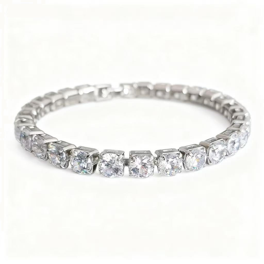 4-5mm Round Cubic Zirconia Classic Tennis Bracelet
