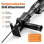 1 Set Reciprocating Saw Attachment Kit with 3 Saw Blades for Drill & Angle Grinder