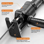 1 Set Reciprocating Saw Attachment Kit with 3 Saw Blades for Drill & Angle Grinder