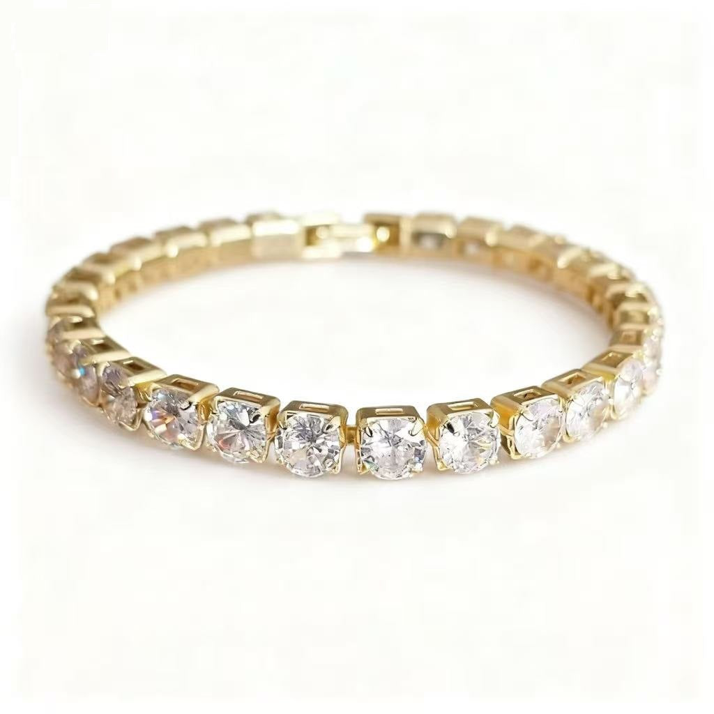 4-5mm Round Cubic Zirconia Classic Tennis Bracelet