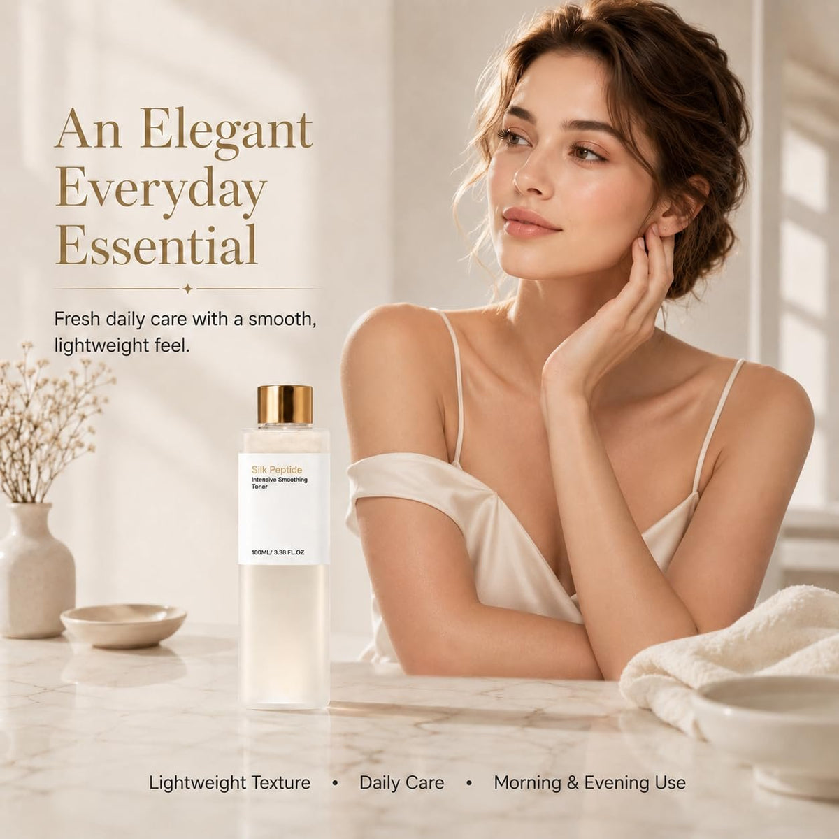 A lightweight daily toner for smoother-feeling, comfortably hydrated skin.