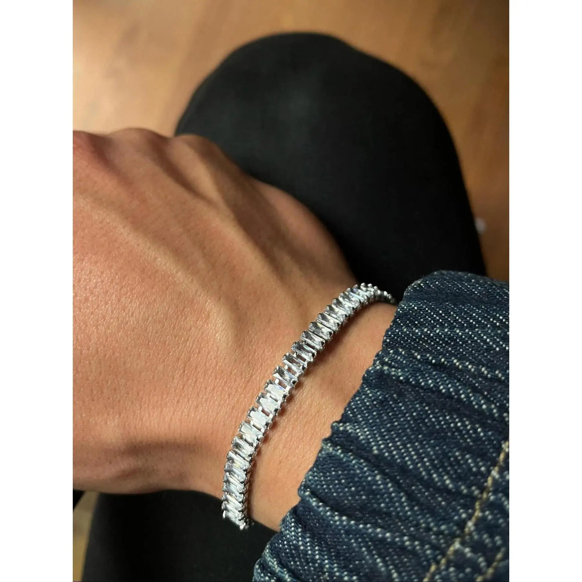 Iced Out Tennis Bracelet for Men – Round Cut CZ Hip Hop Jewelry
