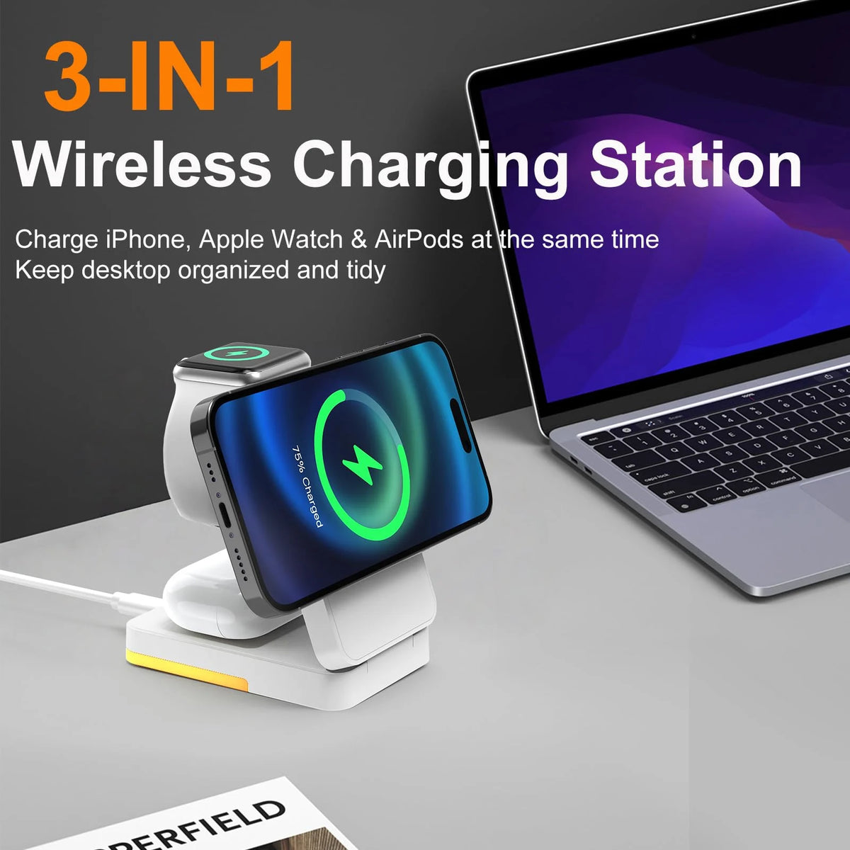 3-in-1 Magnetic Wireless Charging Station
