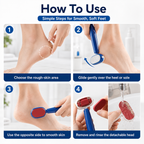 2-in-1 Dual-Sided Foot Callus Remover – Replaceable Stainless Steel Scraper