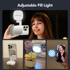 Foldable Magnetic Selfie Light with Mirror