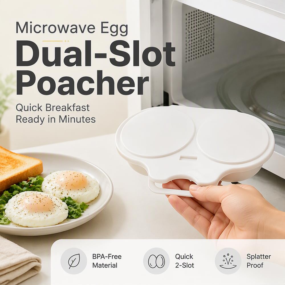2-Minute Dual Egg Microwave Poacher