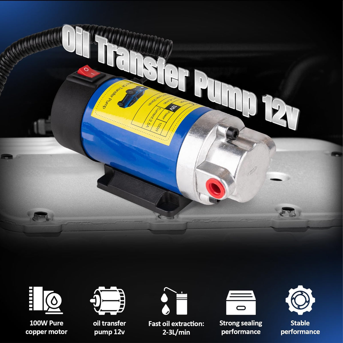 12V 100W Oil Extractor Pump