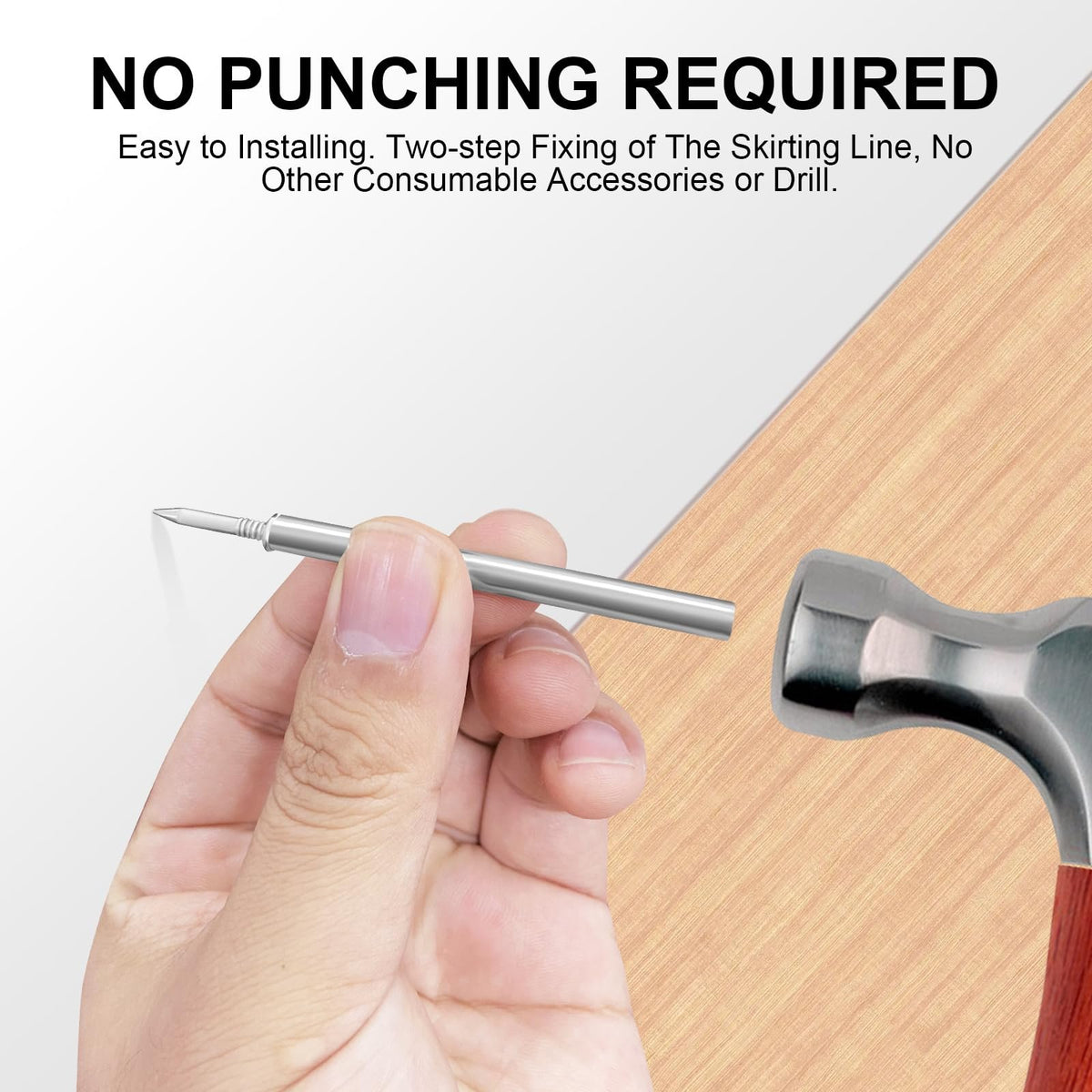200pcs Wood Double Head Skirting Thread Seamless Nail