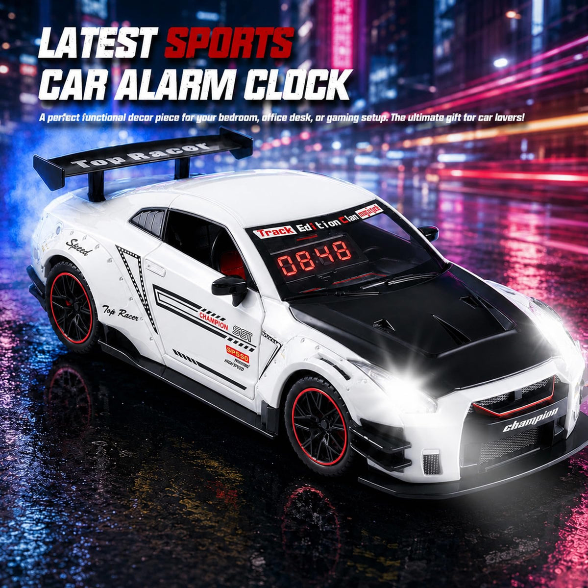 Hypercar Digital Alarm Clock