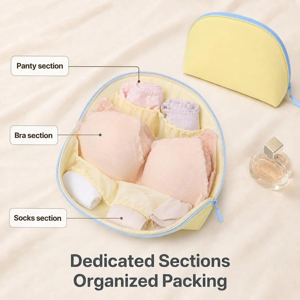 Shell-Shaped Waterproof Travel Underwear Organizer