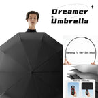 Automatic Travel Umbrella with Hook Handle