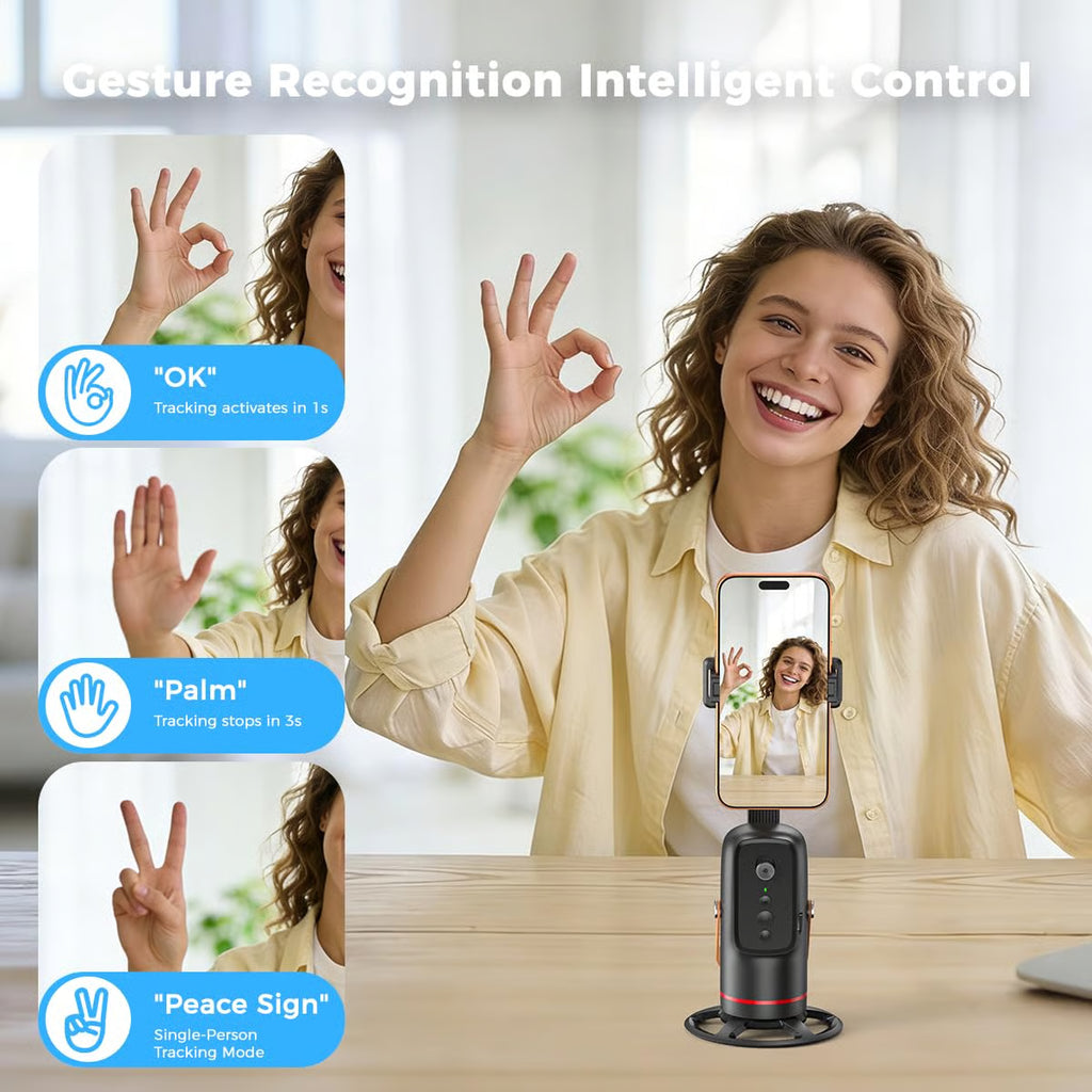 360° Auto-Tracking Phone Stand