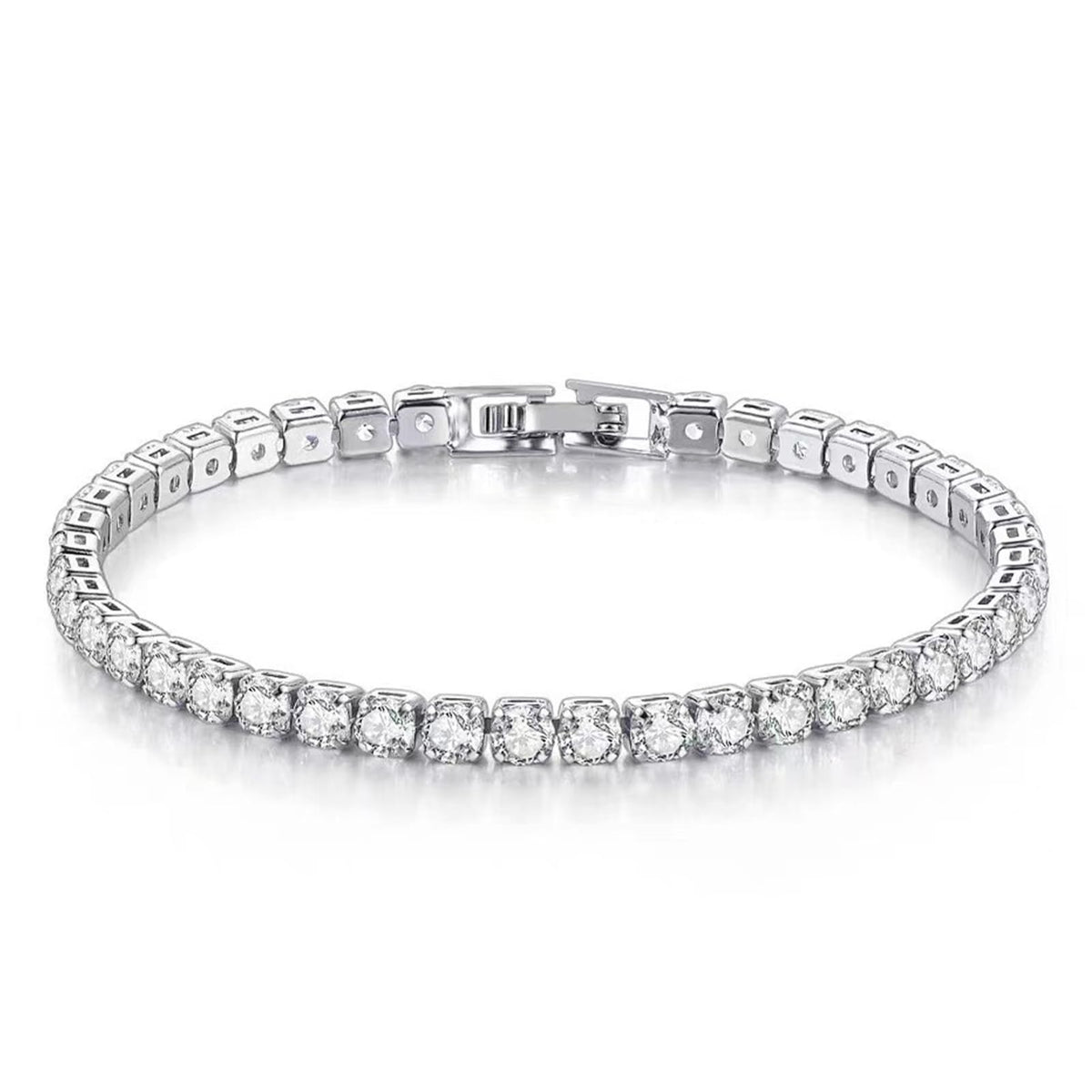 Sparkly Cubic Zirconia Tennis Bracelet for Women