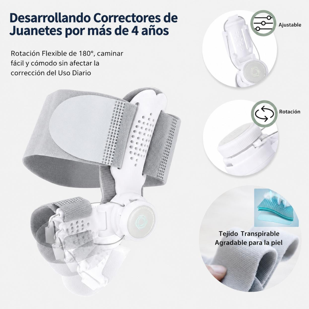 Corrector de Juanete Ajustable - 产品结构卖点