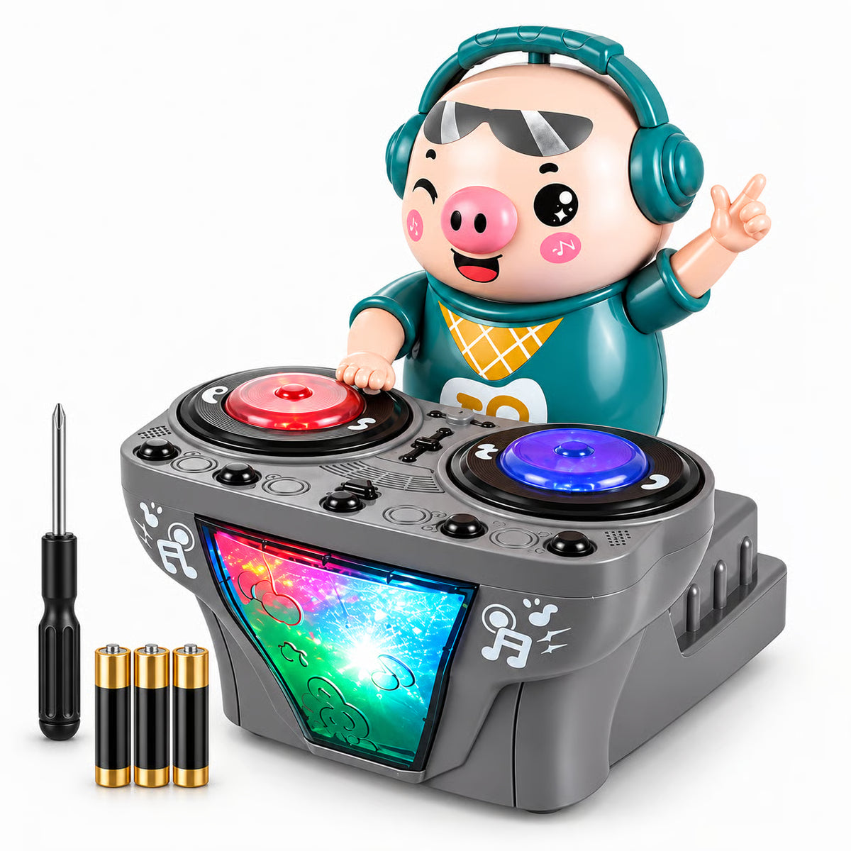 Musical DJ Toy for Toddlers – Duck or Pig Design