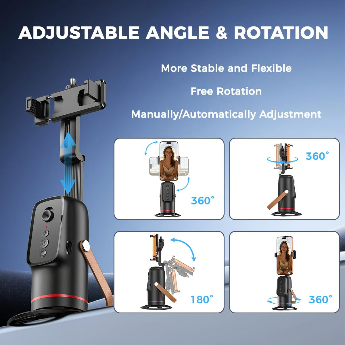 360° Auto-Tracking Phone Stand
