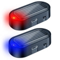 2-Pack Solar Car Alarm Warning Lights – Red & Blue Flashing LED Deterrent