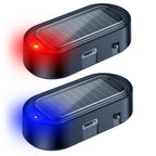 2-Pack Solar Car Alarm Warning Lights – Red & Blue Flashing LED Deterrent