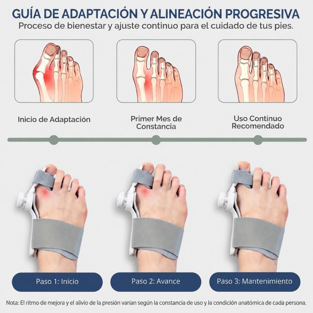 Corrector de Juanete Ajustable - 渐进适应说明