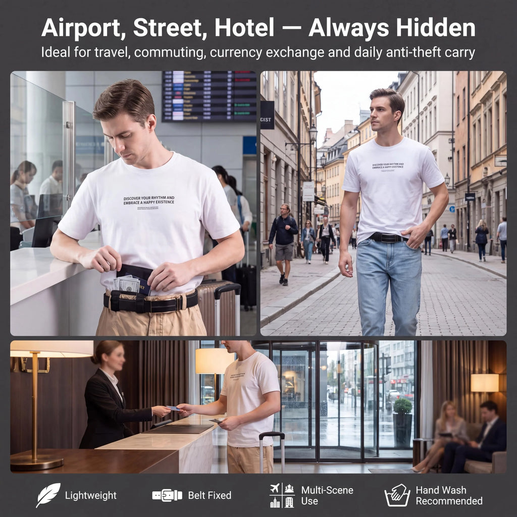 Men’s Hidden Anti-Theft Travel Wallet