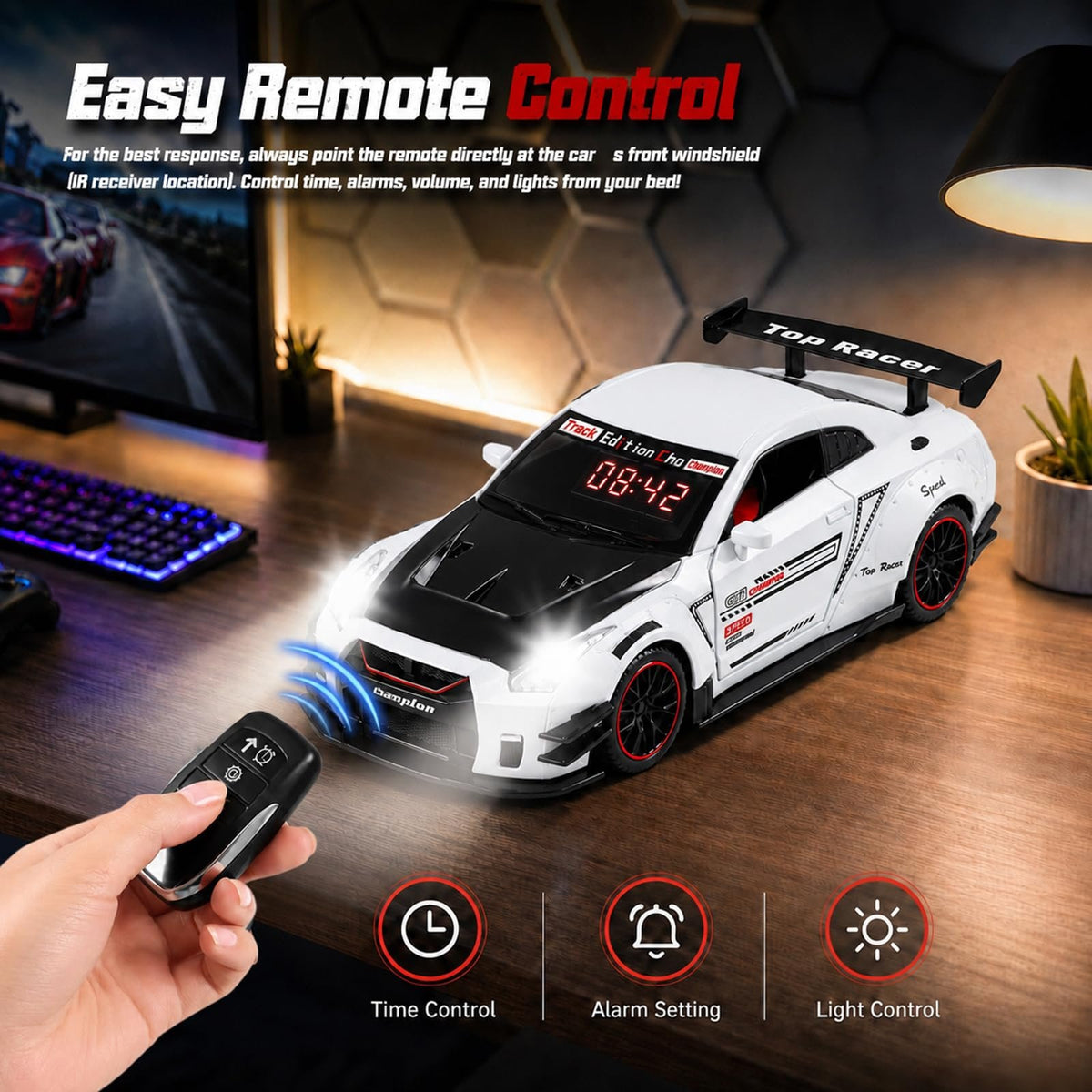 Hypercar Digital Alarm Clock
