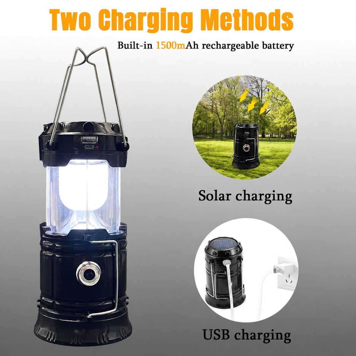 2-in-1 Solar Emergency Lantern