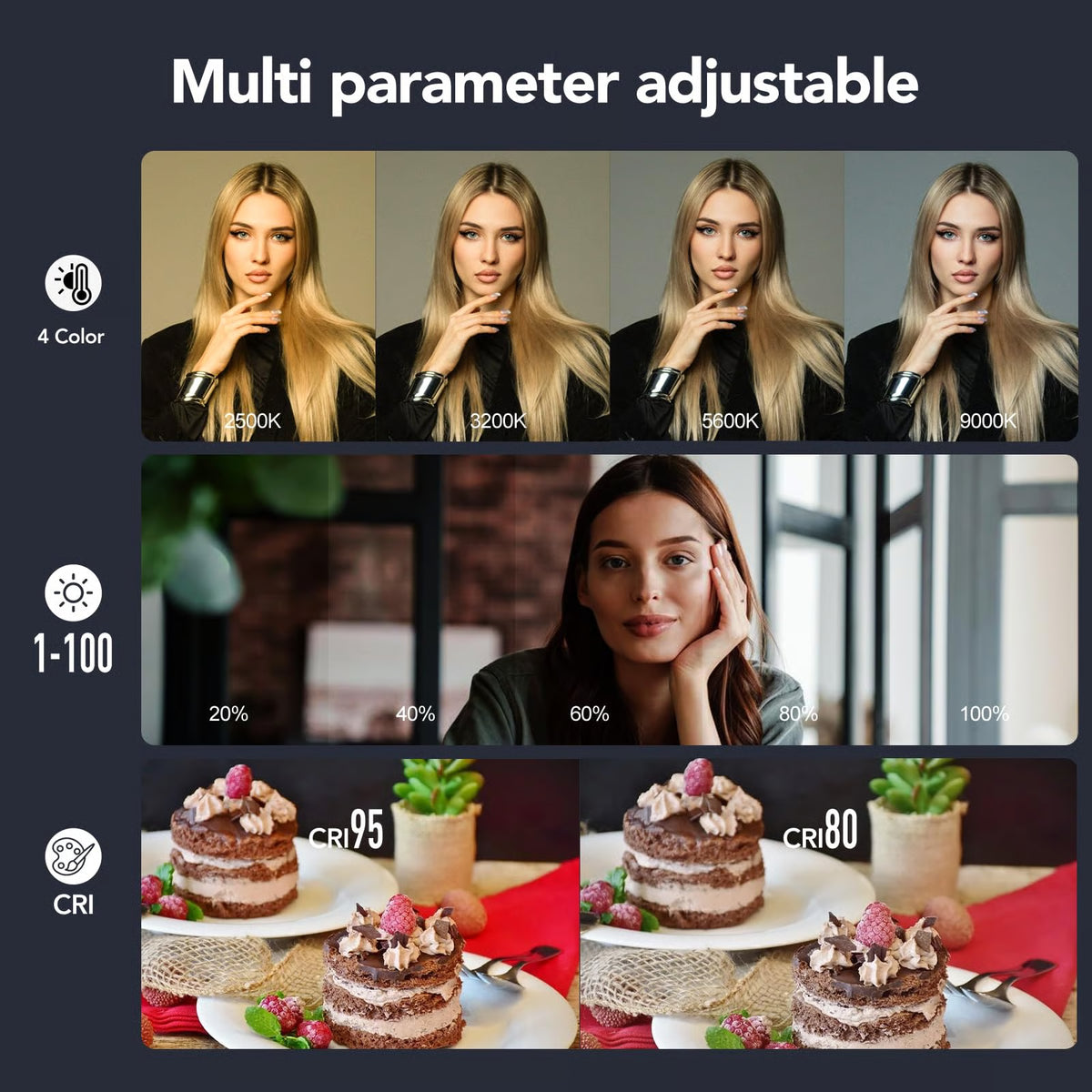 Foldable Magnetic Selfie Light with Mirror