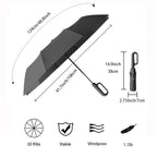 Automatic Travel Umbrella with Hook Handle