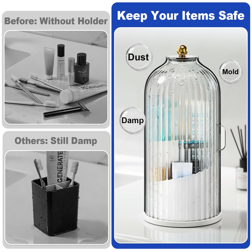 360° Rotating Toothbrush & Vanity Organizer