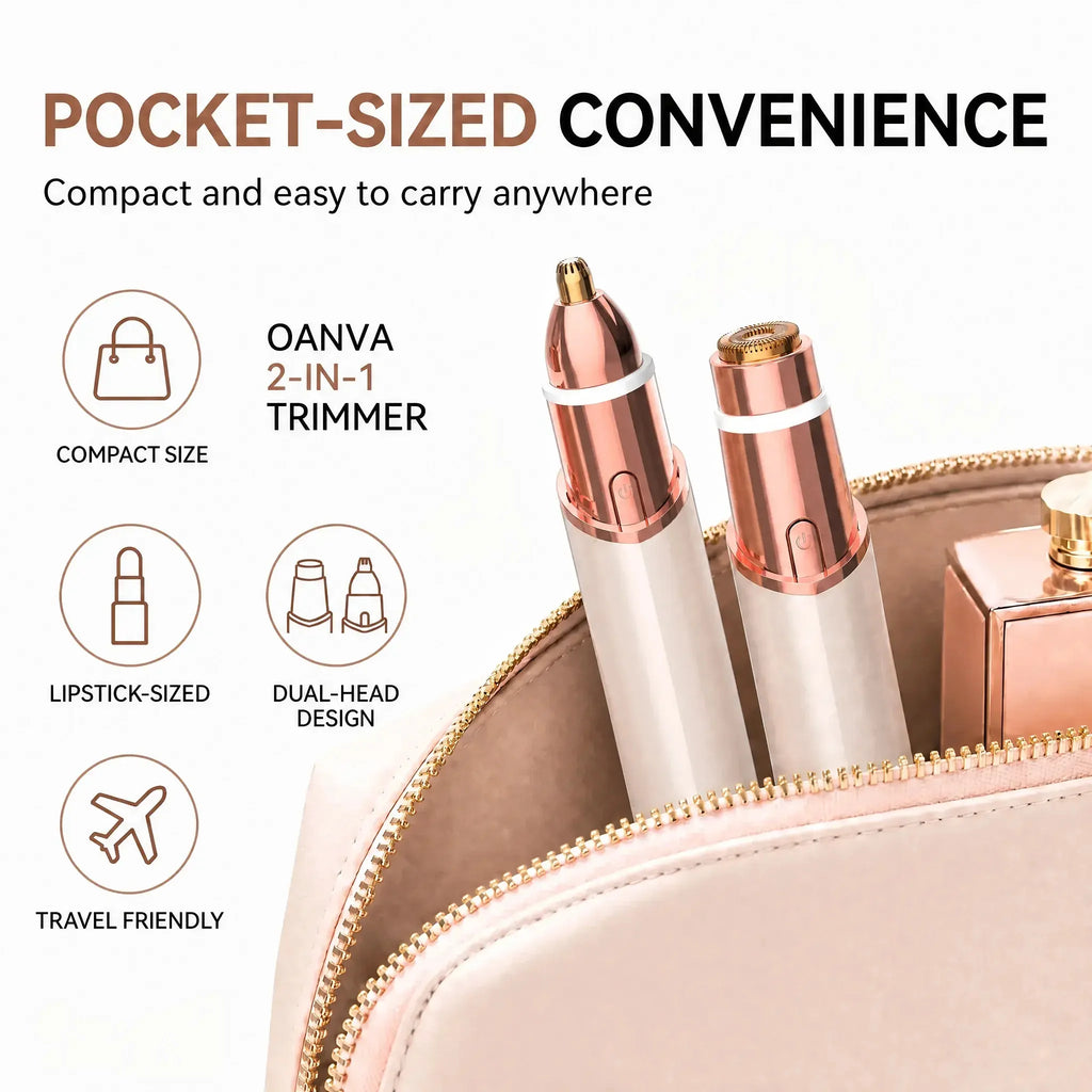 2-in-1 Rechargeable Eyebrow & Facial Hair Trimmer