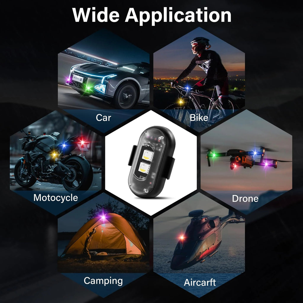 8-Color Wireless RGB Vehicle Interior Light Kit（8PCS）