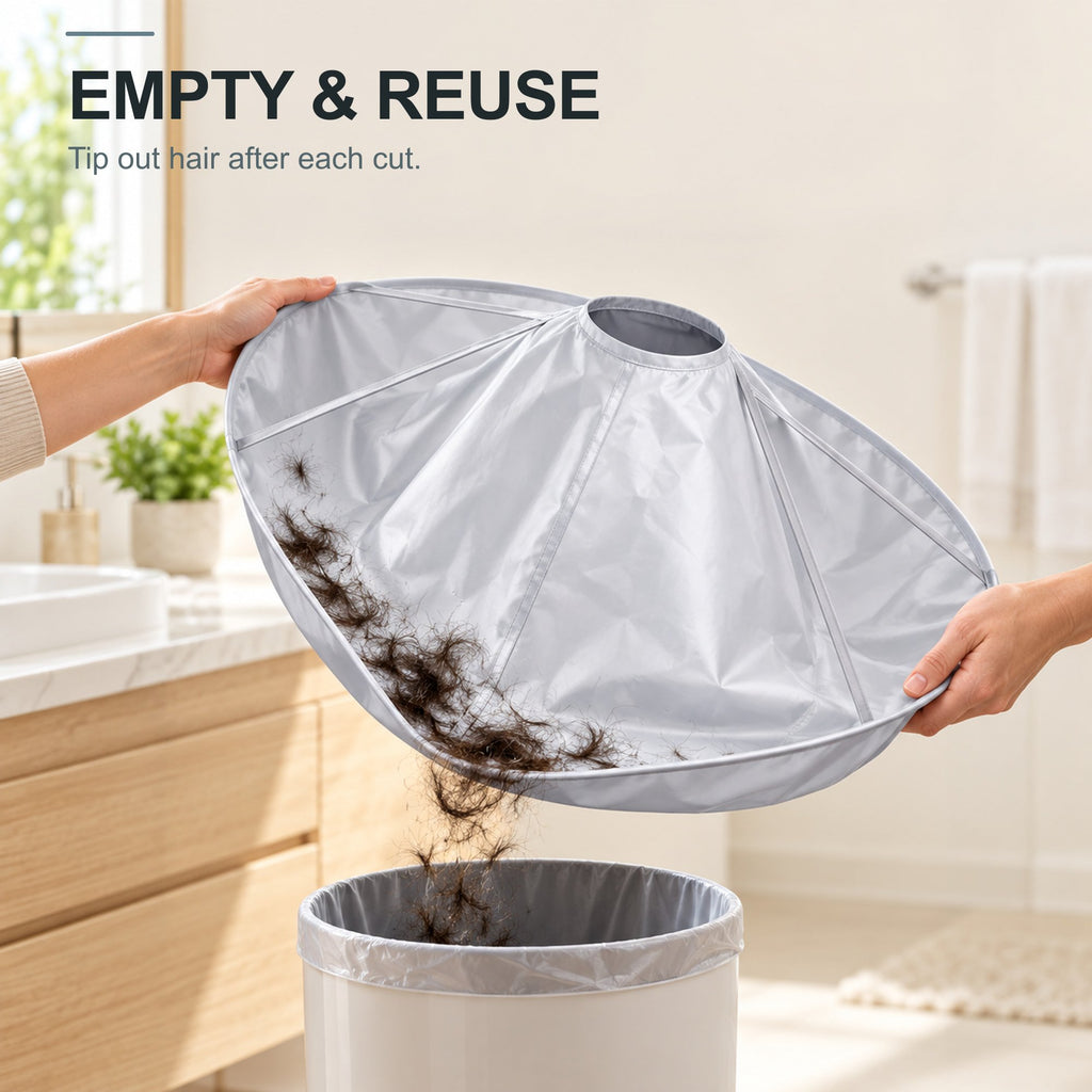 360° Hair Catcher Cape with Shape-Holding Rim