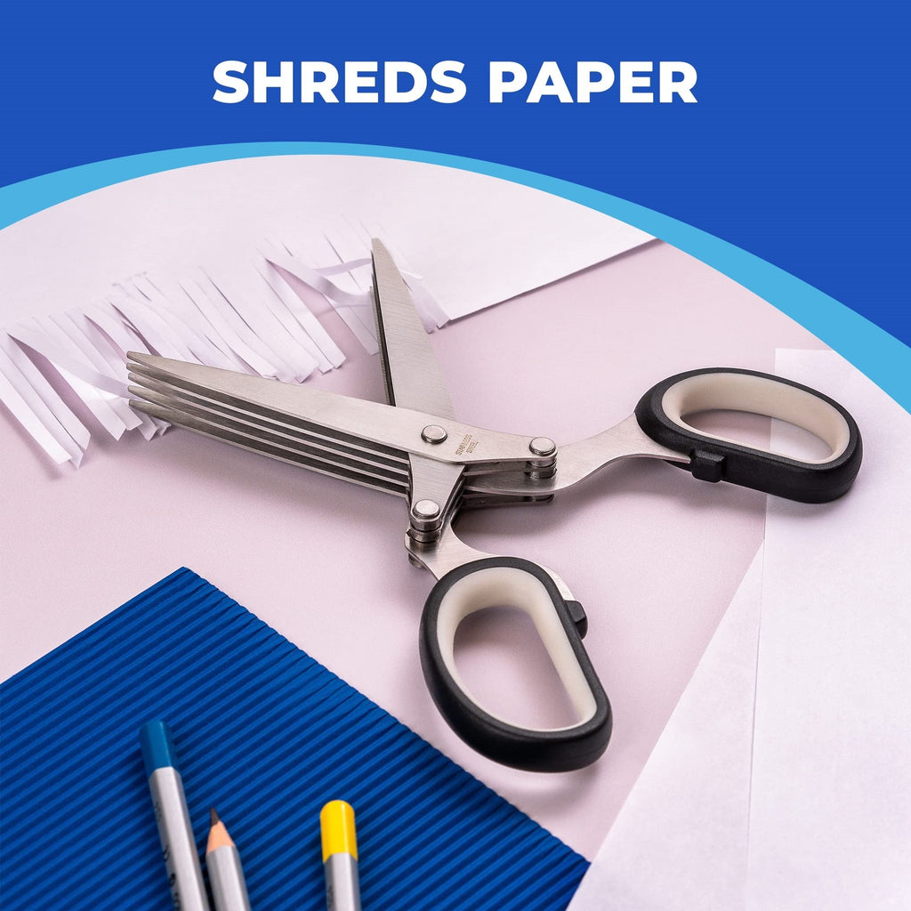 5-Blade Stainless Steel Herb Scissors with Cleaning Comb & Protective Cover