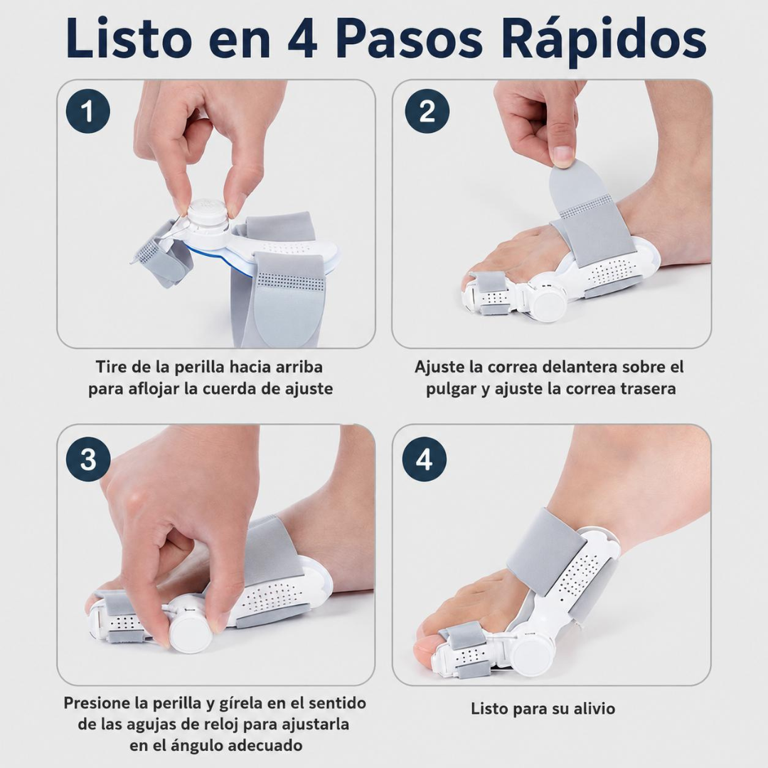 Corrector de Juanete Ajustable - 4步使用说明
