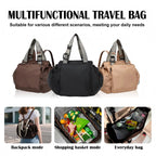 Convertible 15-Pocket Travel Tote Backpack
