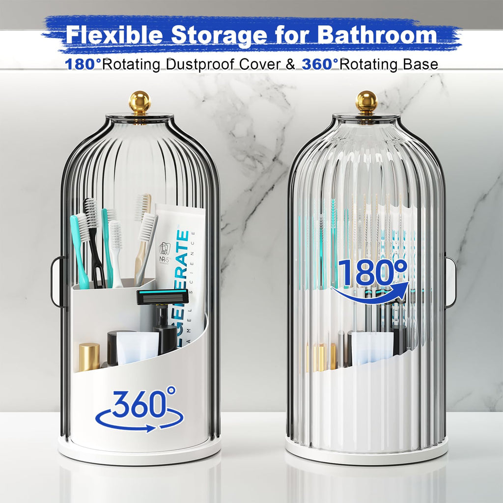 360° Rotating Toothbrush & Vanity Organizer