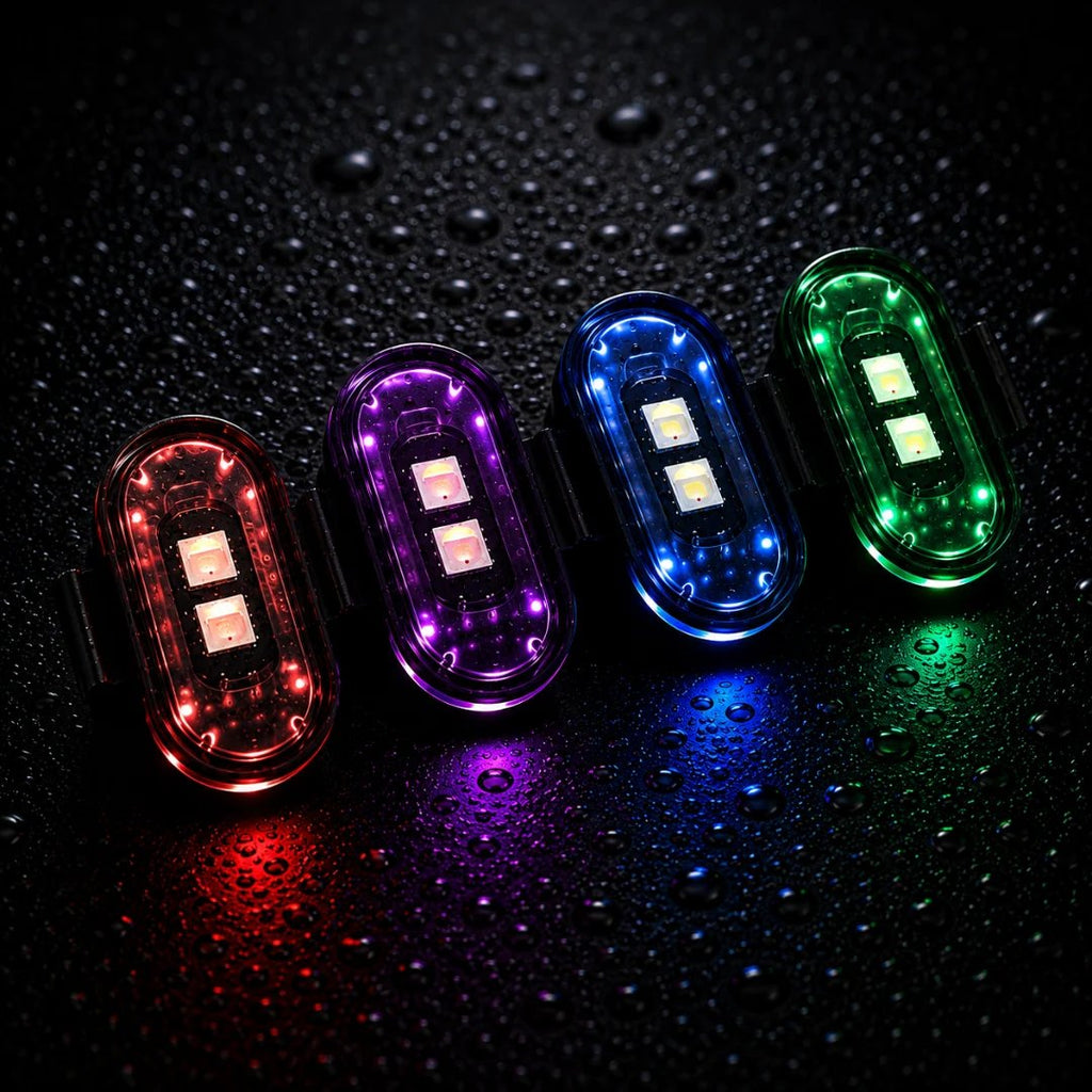 8-Color Wireless RGB Vehicle Interior Light Kit（8PCS）