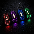 8-Color Wireless RGB Vehicle Interior Light Kit（8PCS）