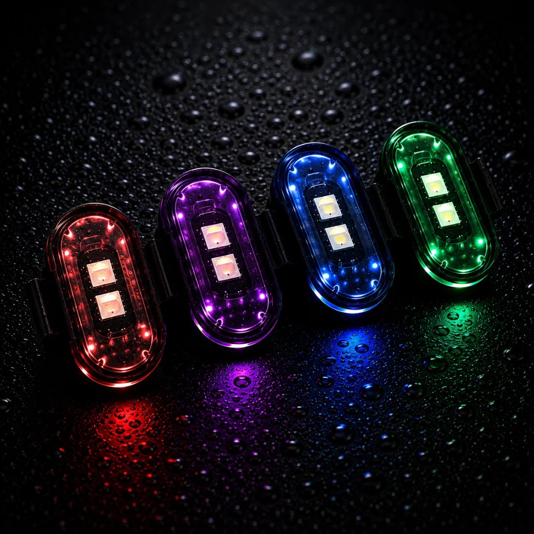 8-Color Wireless RGB Vehicle Interior Light Kit（8PCS）