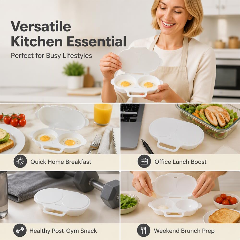 2-Minute Dual Egg Microwave Poacher