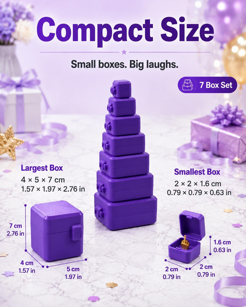 7-Layer Never-Ending Prank Box with Middle Finger Surprise