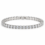 Iced Out Tennis Bracelet for Men – Round Cut CZ Hip Hop Jewelry