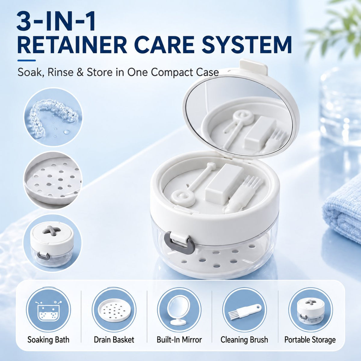 3-in-1 Retainer Cleaning Case