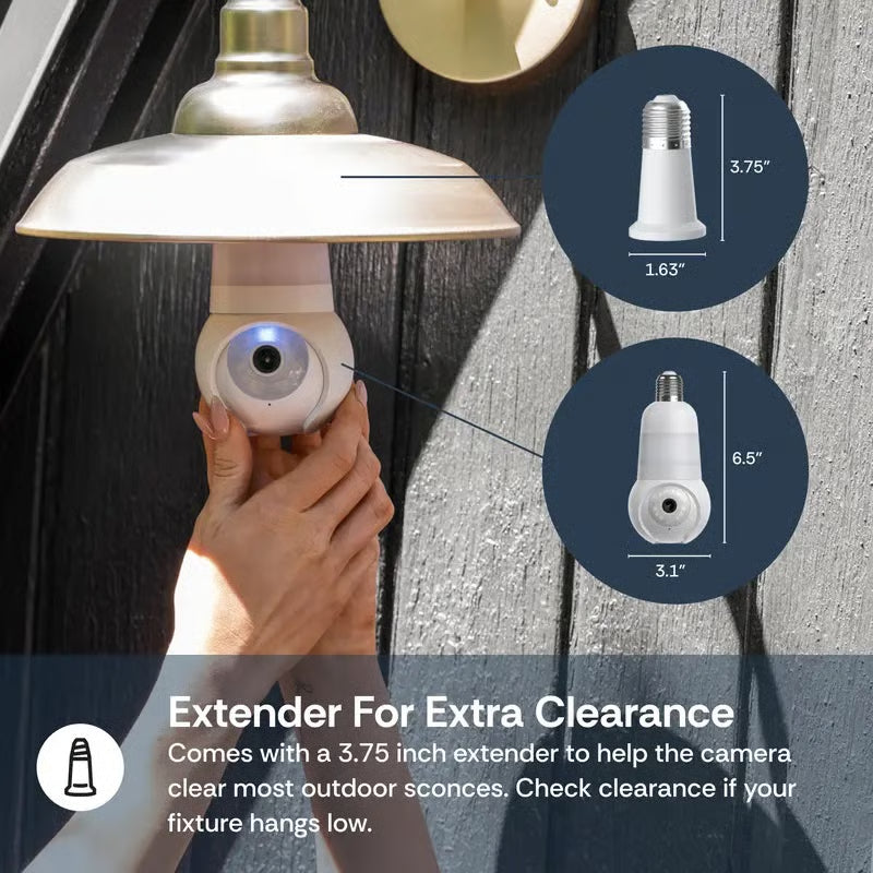 Light Cam 2K Light Bulb Security Camera