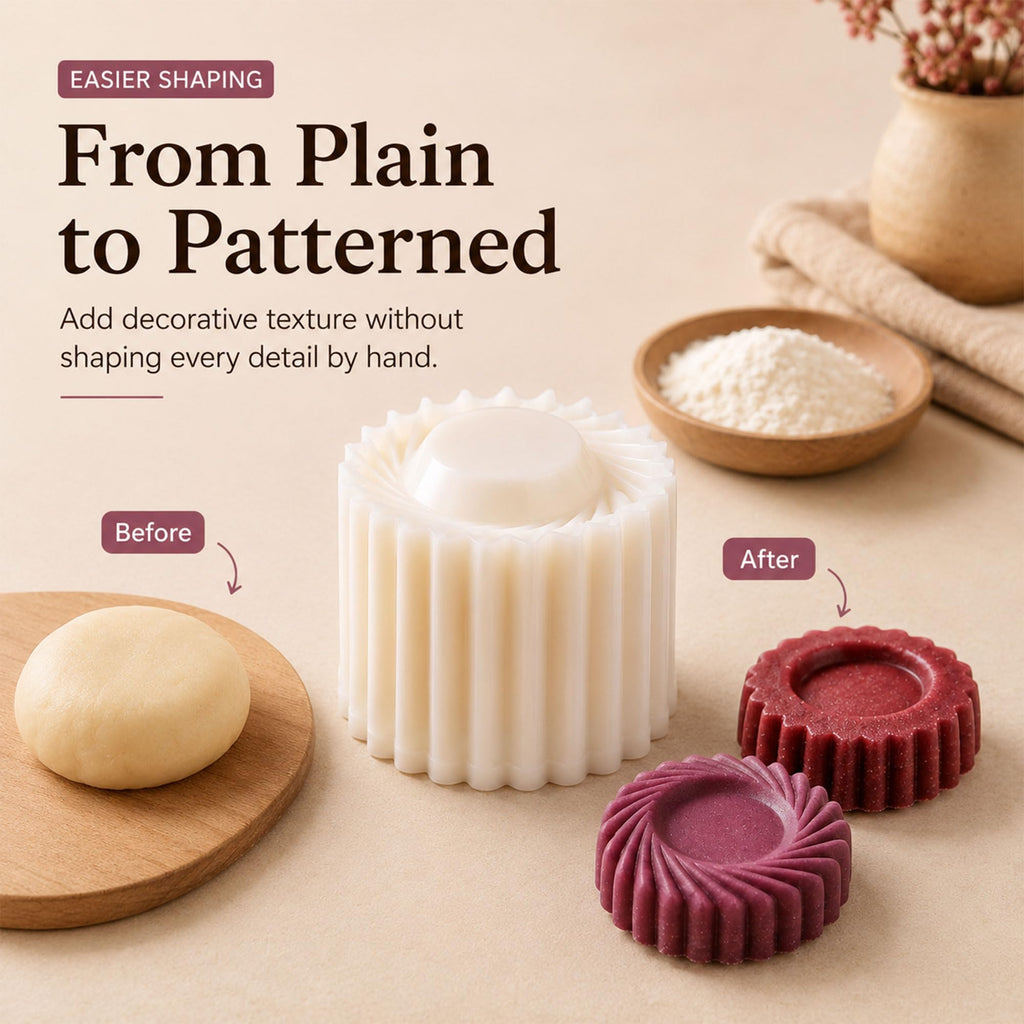 6-Piece Dual-Pattern Cookie & Mooncake Press Set