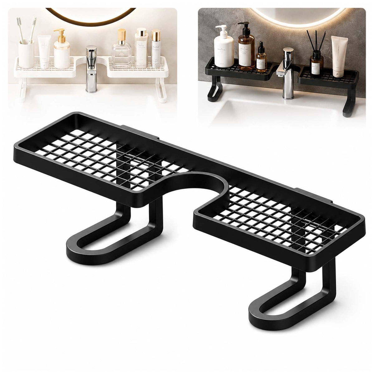 No-Drill Over-the-Faucet Sink Organizer Shelf
