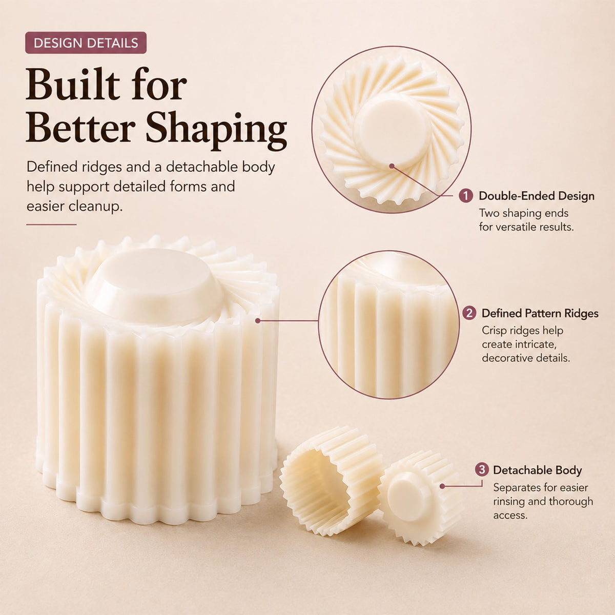 6-Piece Dual-Pattern Cookie & Mooncake Press Set