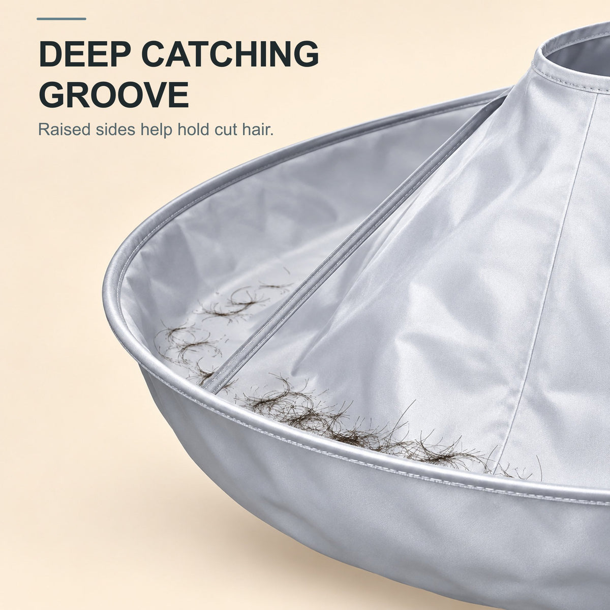 360° Hair Catcher Cape with Shape-Holding Rim