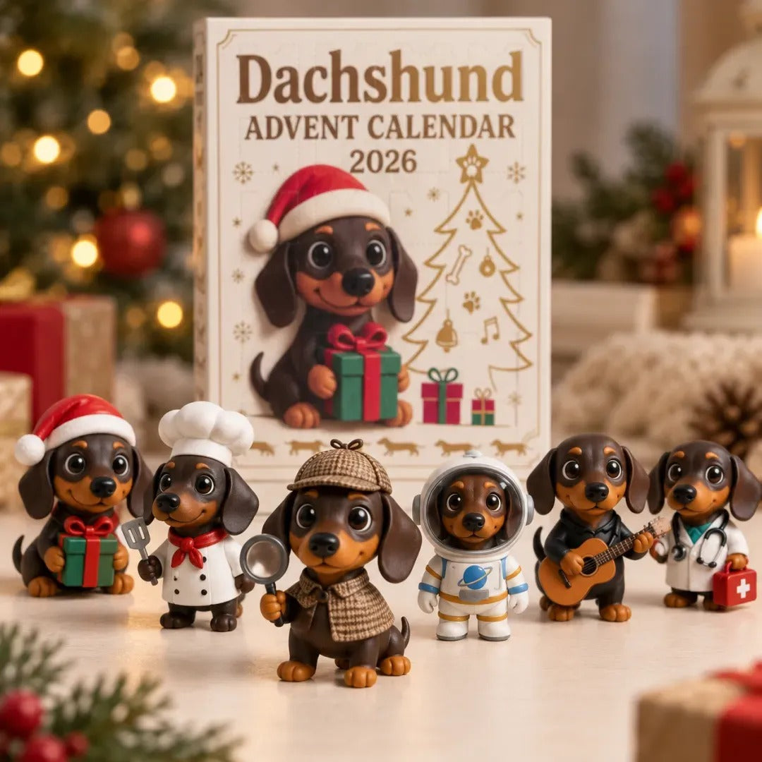 Dachshund Advent Calendar 2026 – 24 Days of Christmas Puppy Characters